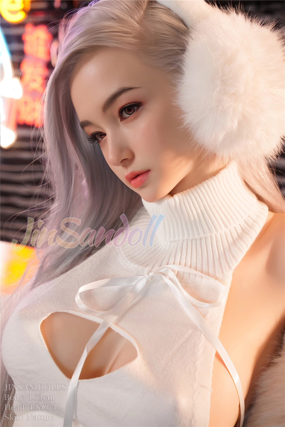 AK Silicone ROS Mouth 163cm love doll with Head#LS64