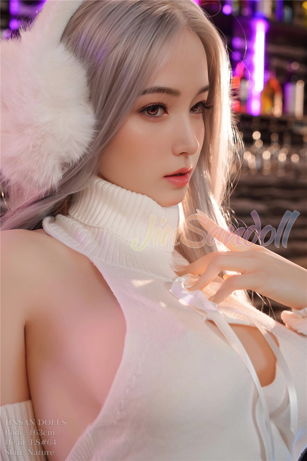 AK Silicone ROS Mouth 163cm love doll with Head#LS64