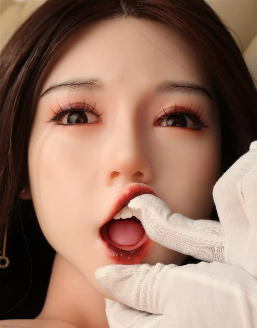 JYDOLL Real Silicone Oral Sex Doll Head