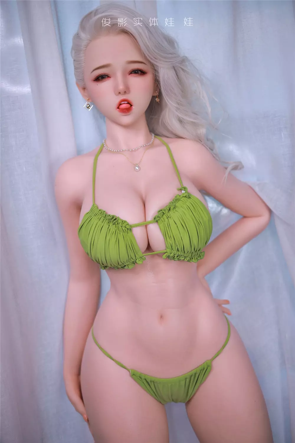 JY 157cm Silicone implanted hair sex doll Vanilla