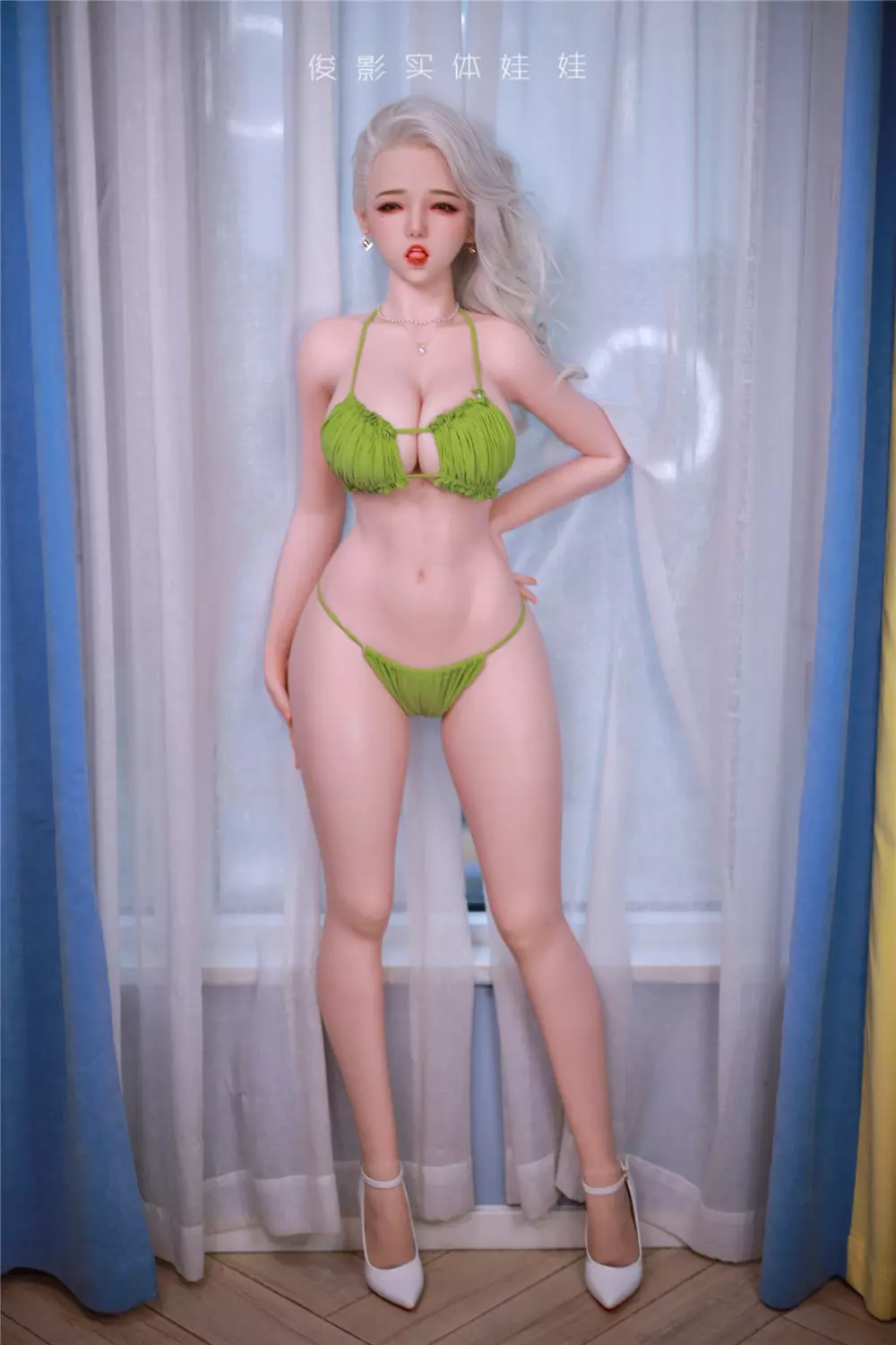 JY 157cm Silicone implanted hair sex doll Vanilla