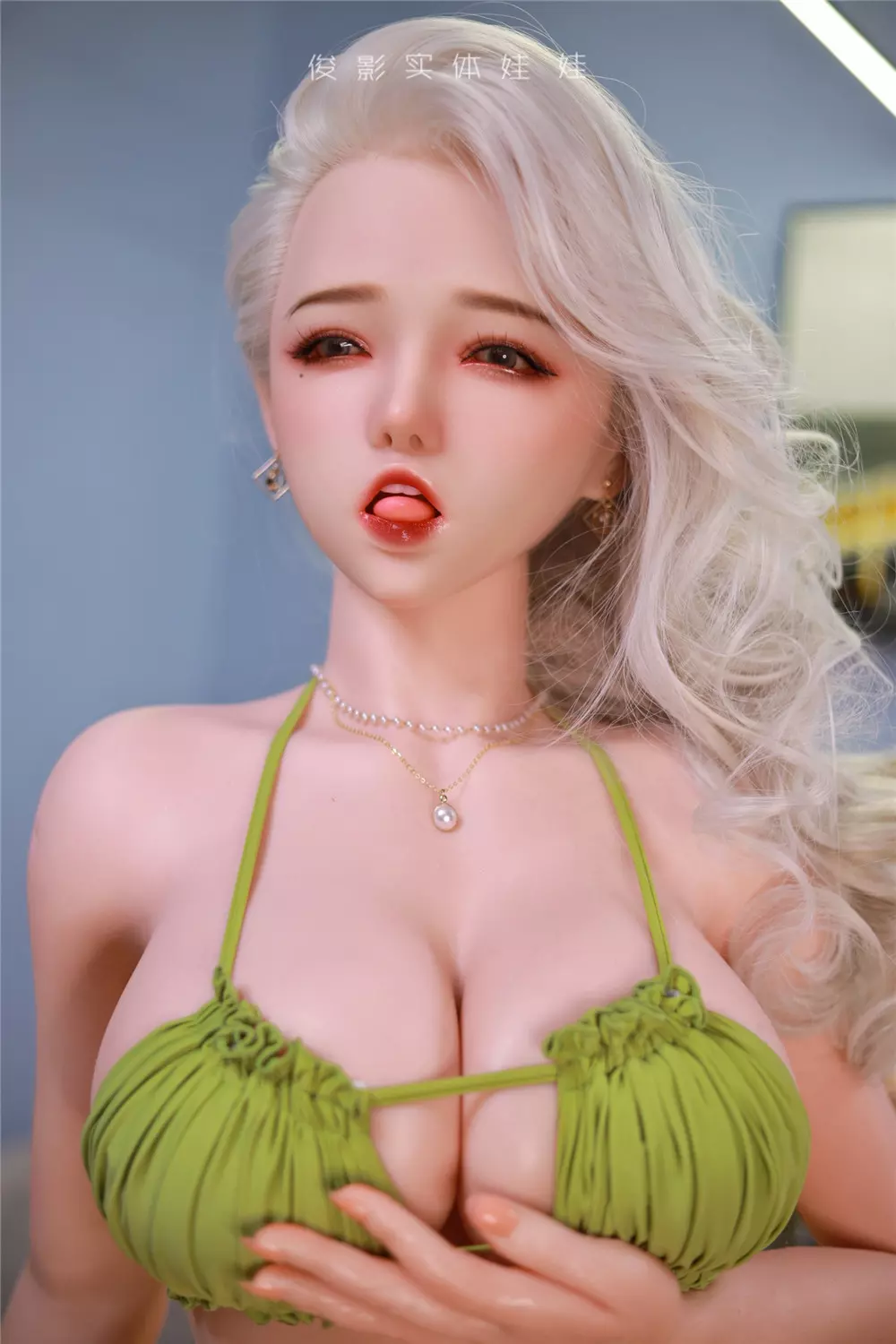 JY 157cm Silicone implanted hair sex doll Vanilla