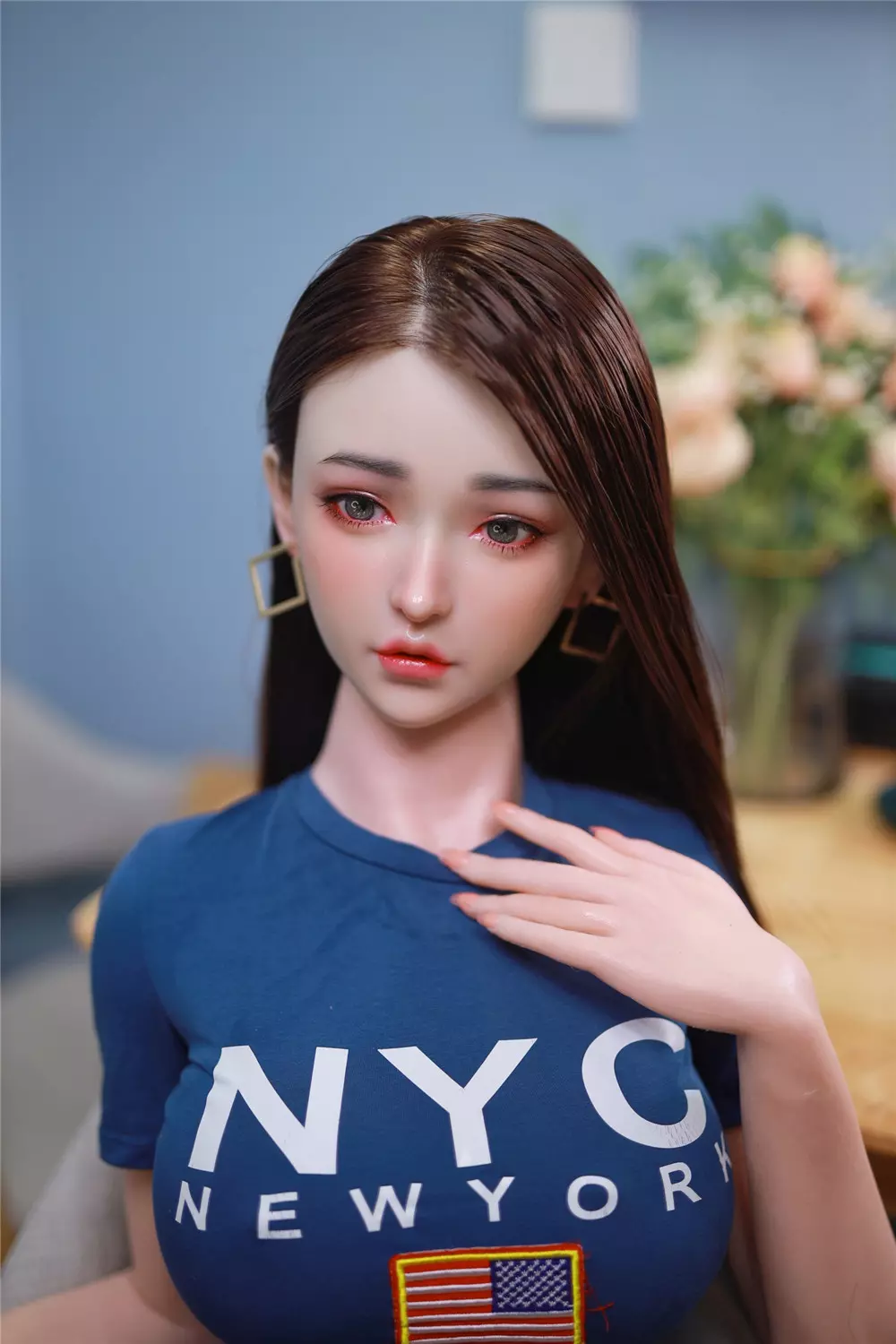 JY 157cm Silicone implanted hair sex doll Chuang