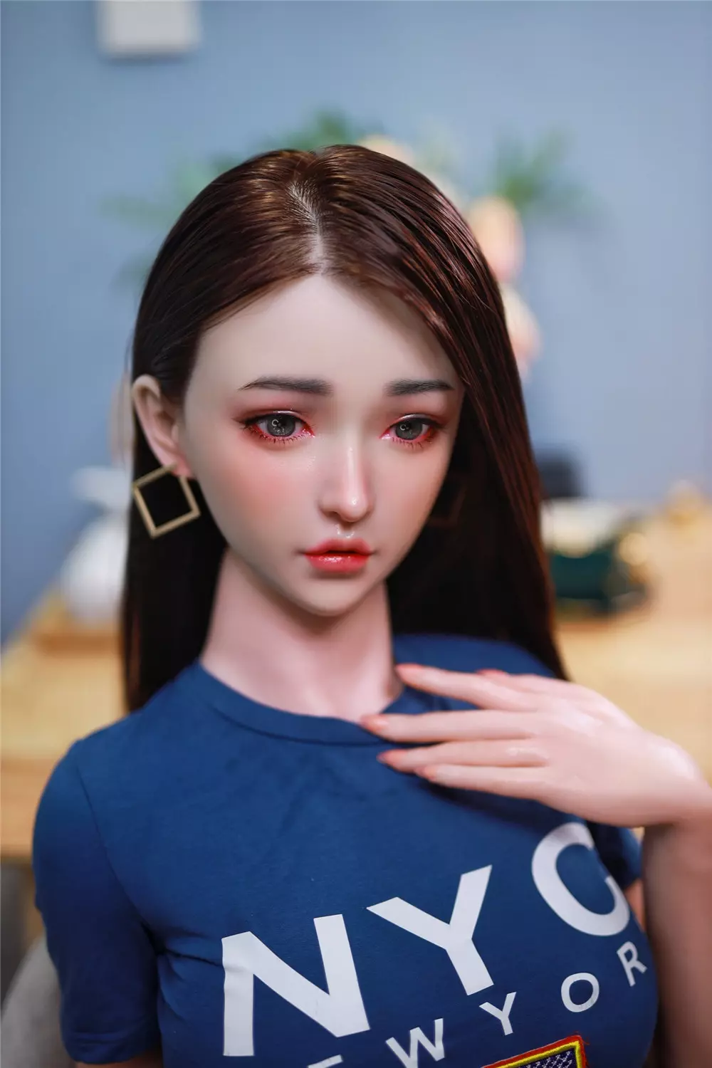 JY 157cm Silicone implanted hair sex doll Chuang