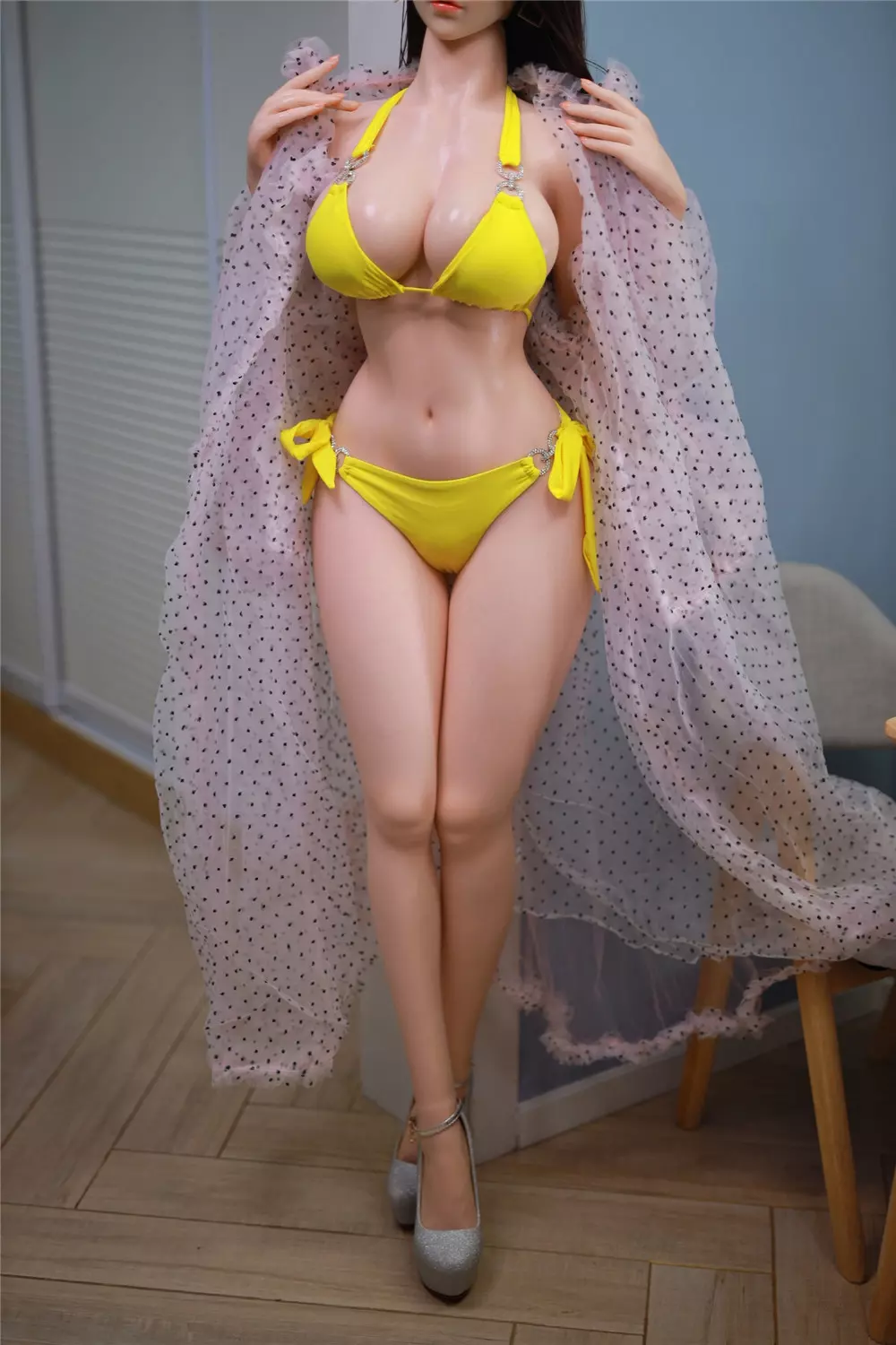 JY 157cm Silicone implanted hair sex doll Chuang