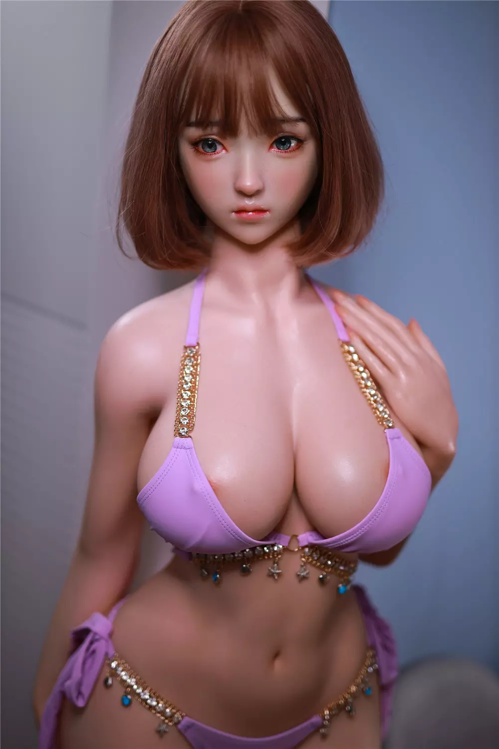 JY 157cm Silicone implanted hair sex doll Menling