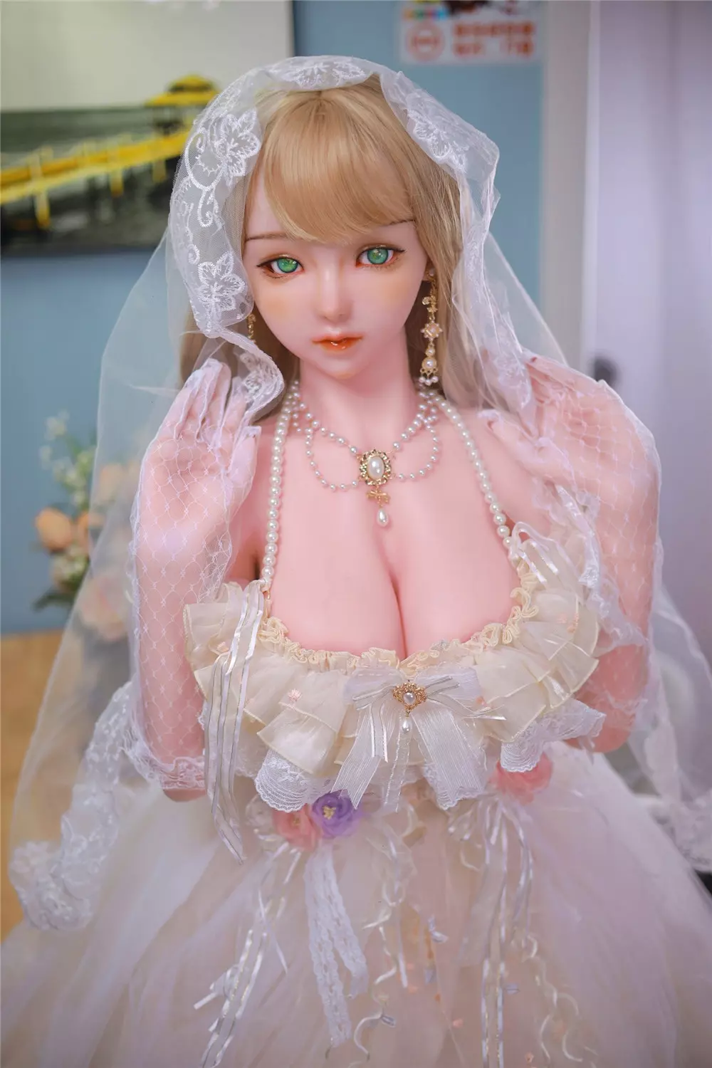 JY 157cm Silicone implanted hair sex doll Mini