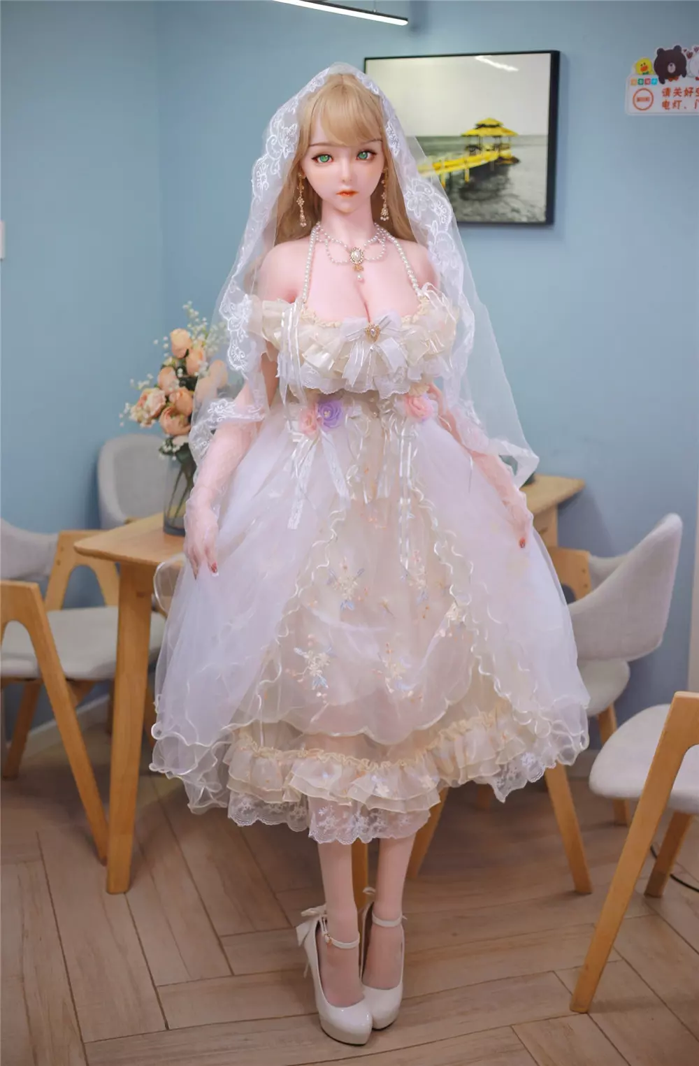 JY 157cm Silicone implanted hair sex doll Mini