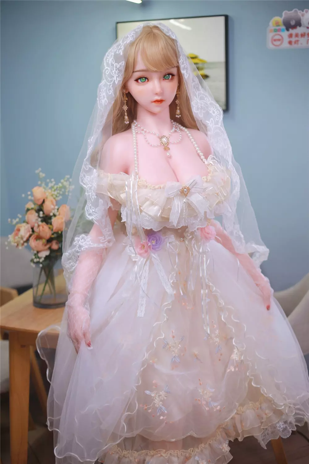 JY 157cm Silicone implanted hair sex doll Mini