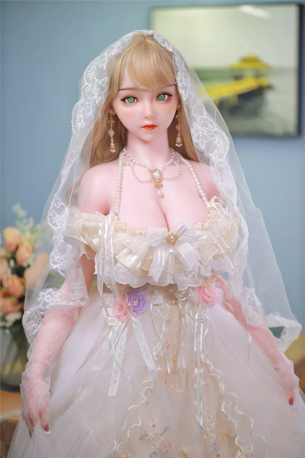 JY 157cm Silicone implanted hair sex doll Mini