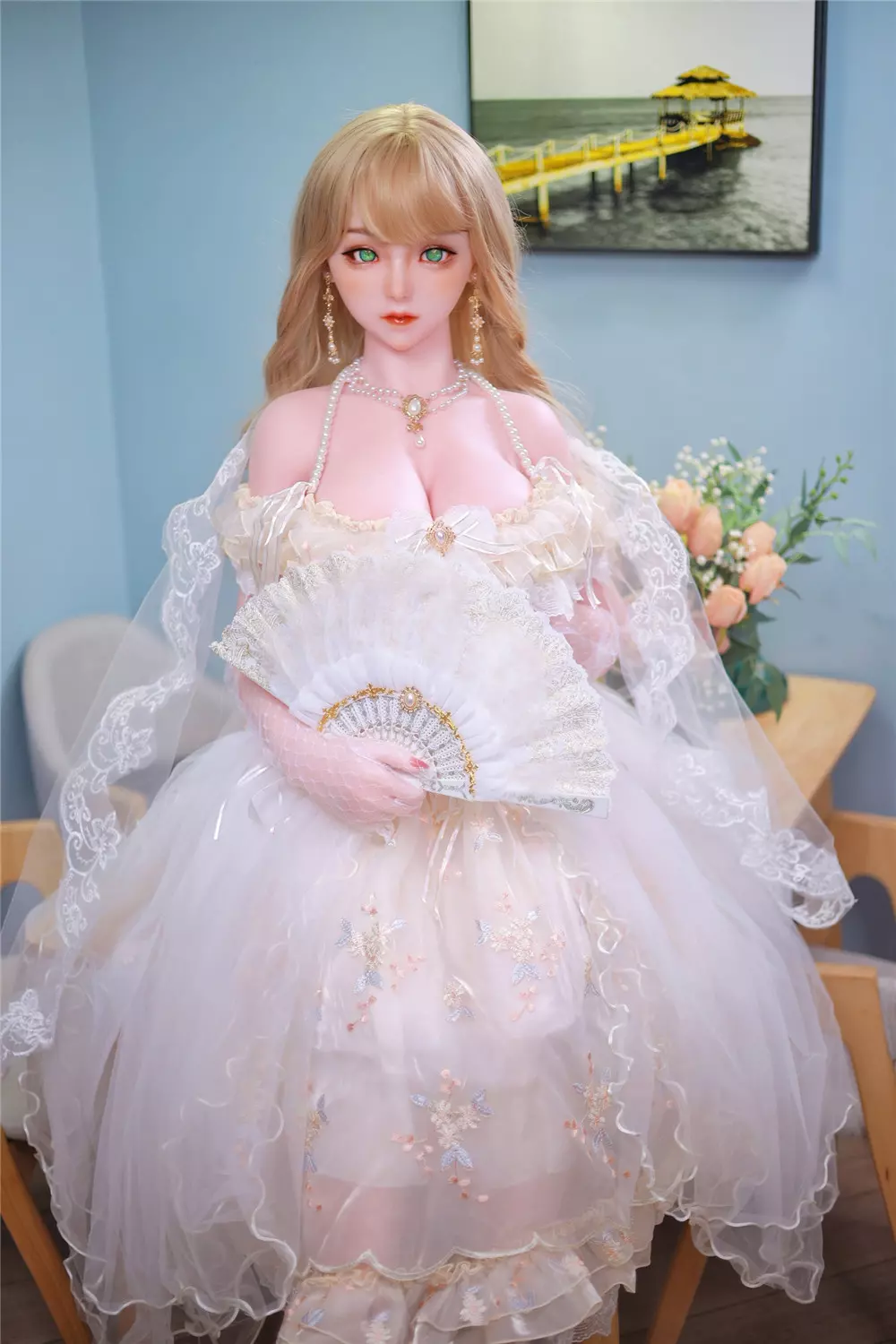 JY 157cm Silicone implanted hair sex doll Mini