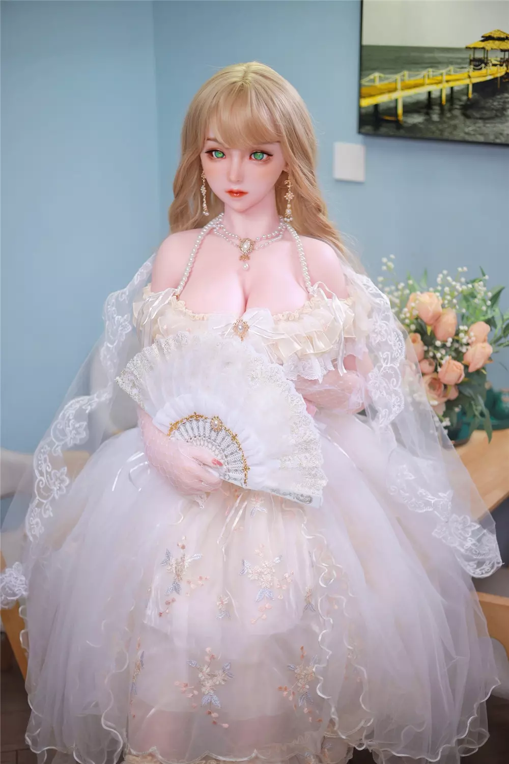 JY 157cm Silicone implanted hair sex doll Mini