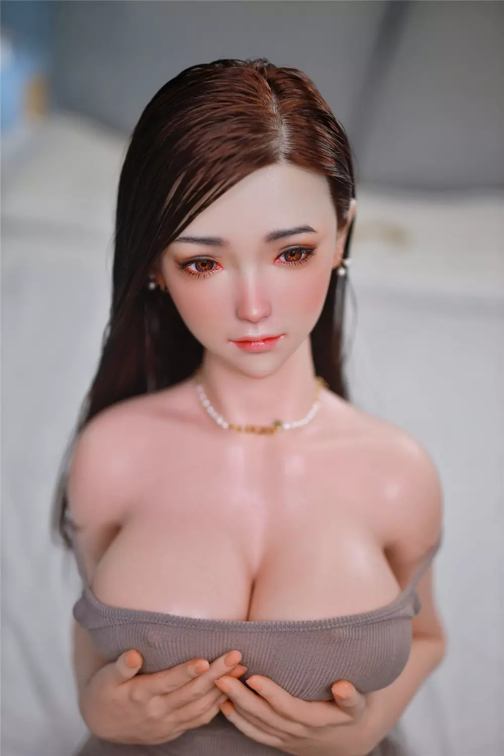 JY 157cm Silicone implanted hair sex doll Chuang black hair