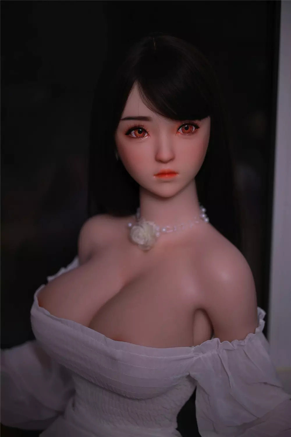 JY 161cm Silicone implanted hair L.Dream white dress