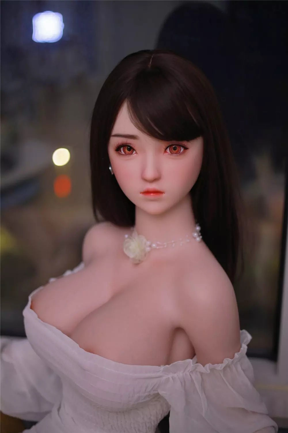 JY 161cm Silicone implanted hair L.Dream white dress