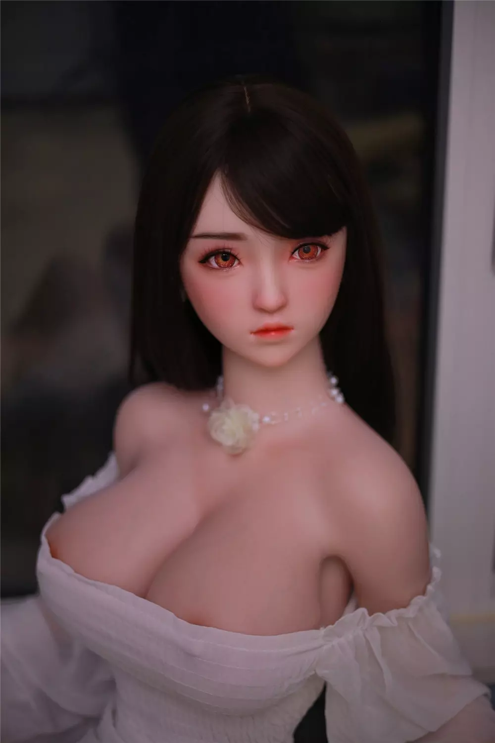 JY 161cm Silicone implanted hair L.Dream white dress