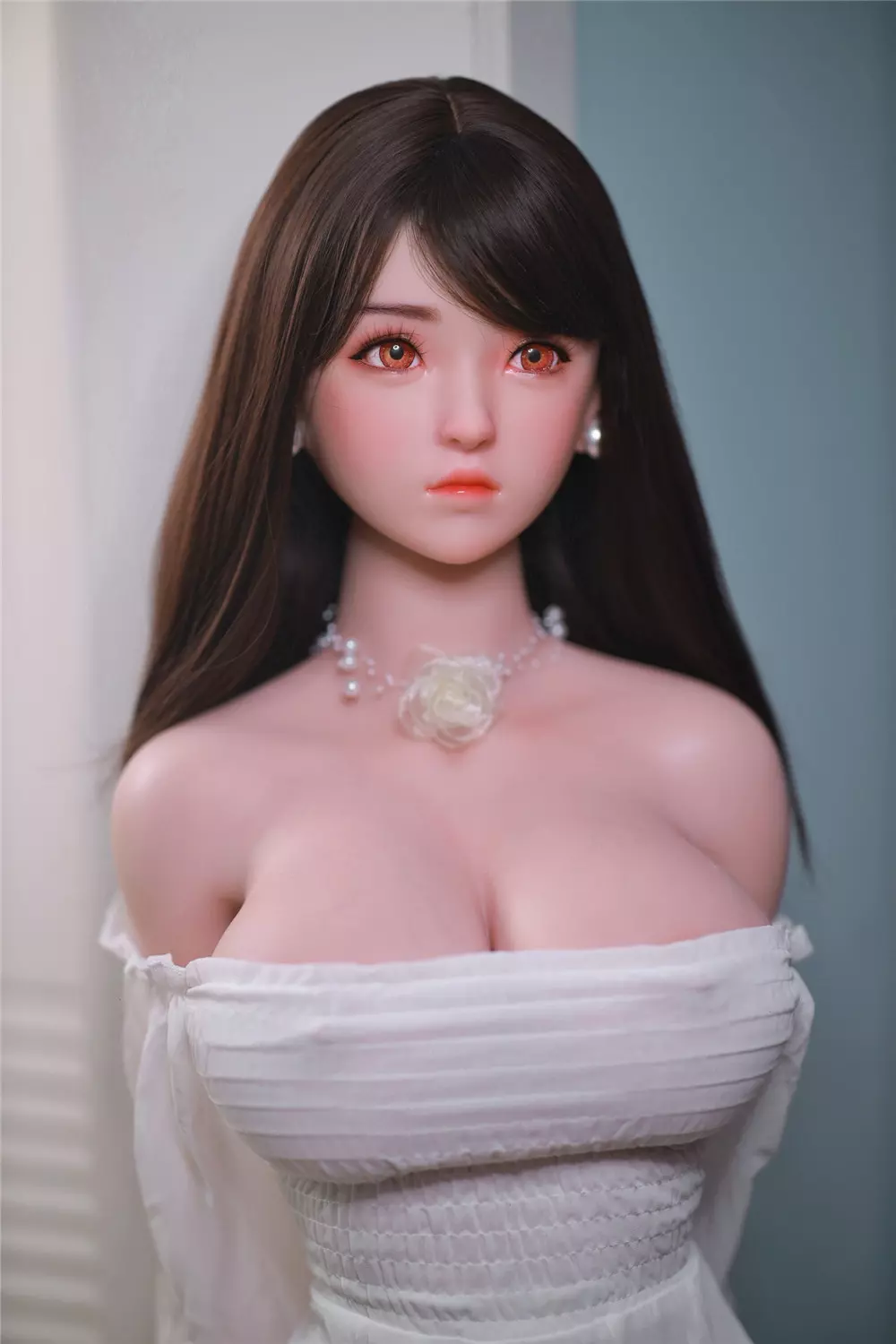 JY 161cm Silicone implanted hair L.Dream white dress