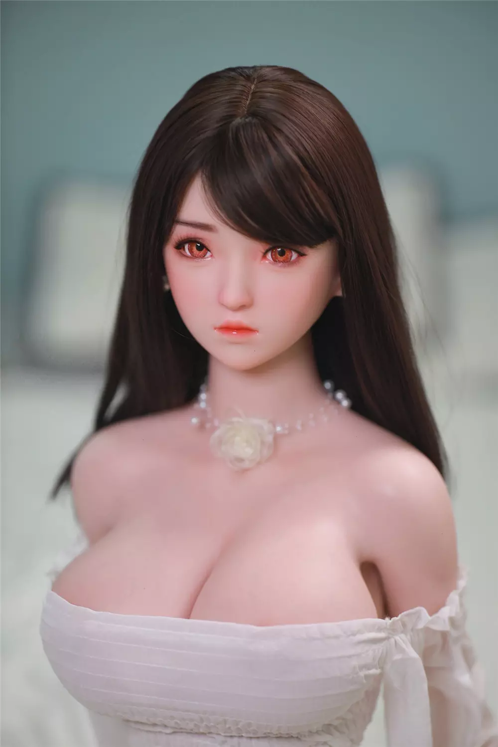 JY 161cm Silicone implanted hair L.Dream white dress