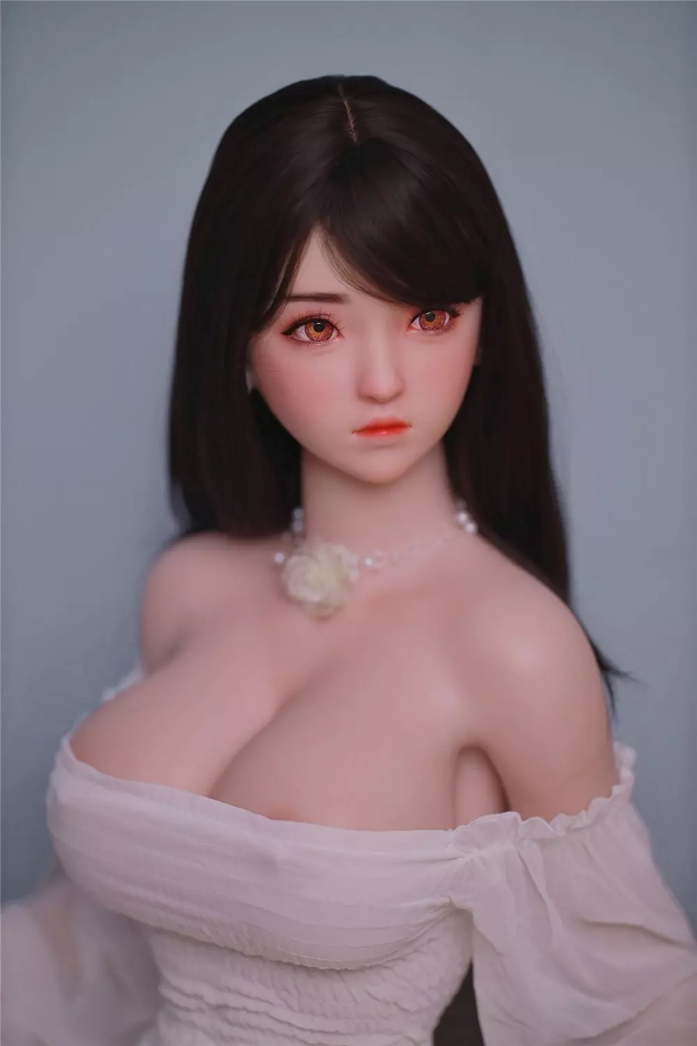 JY 161cm Silicone implanted hair L.Dream white dress