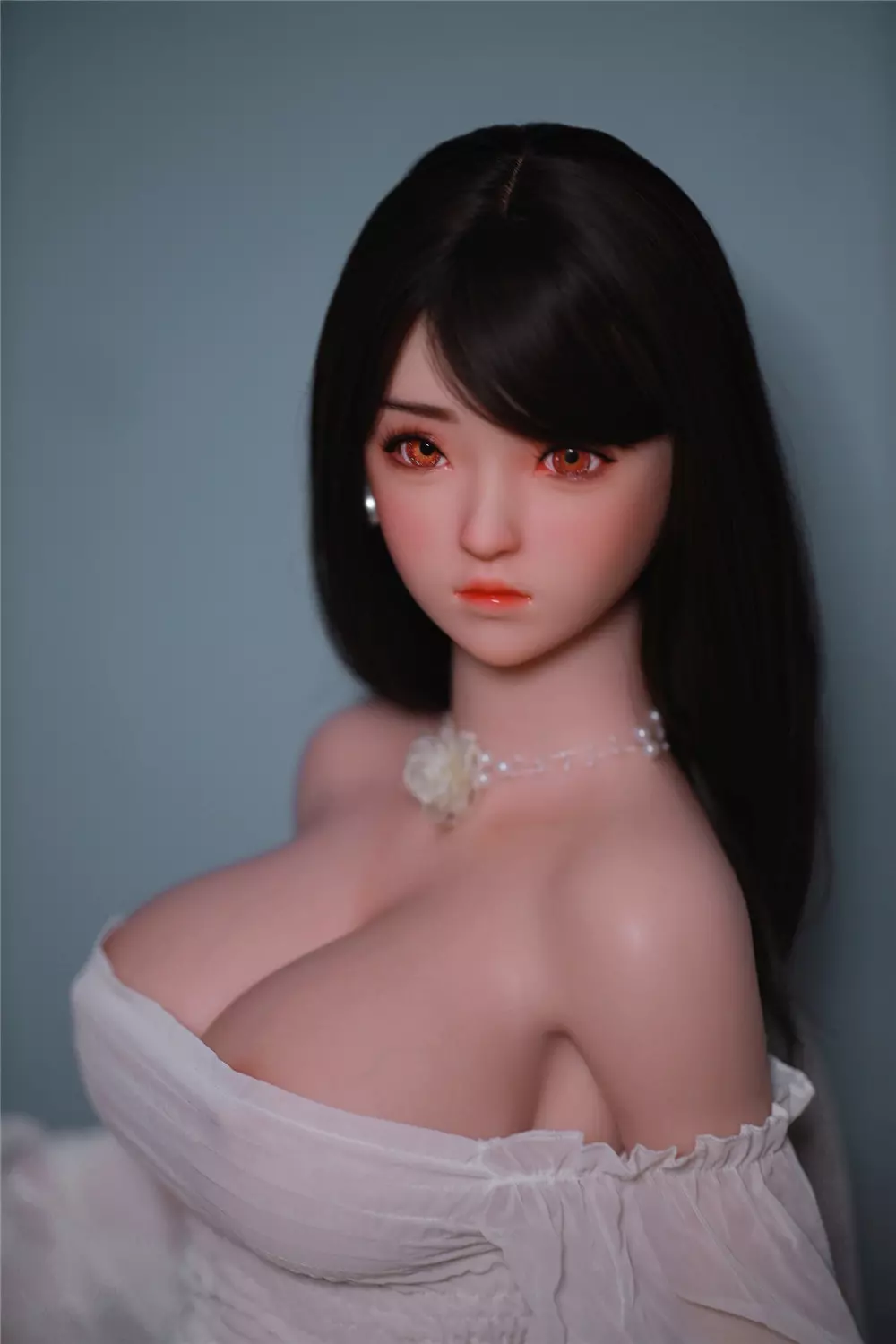 JY 161cm Silicone implanted hair L.Dream white dress