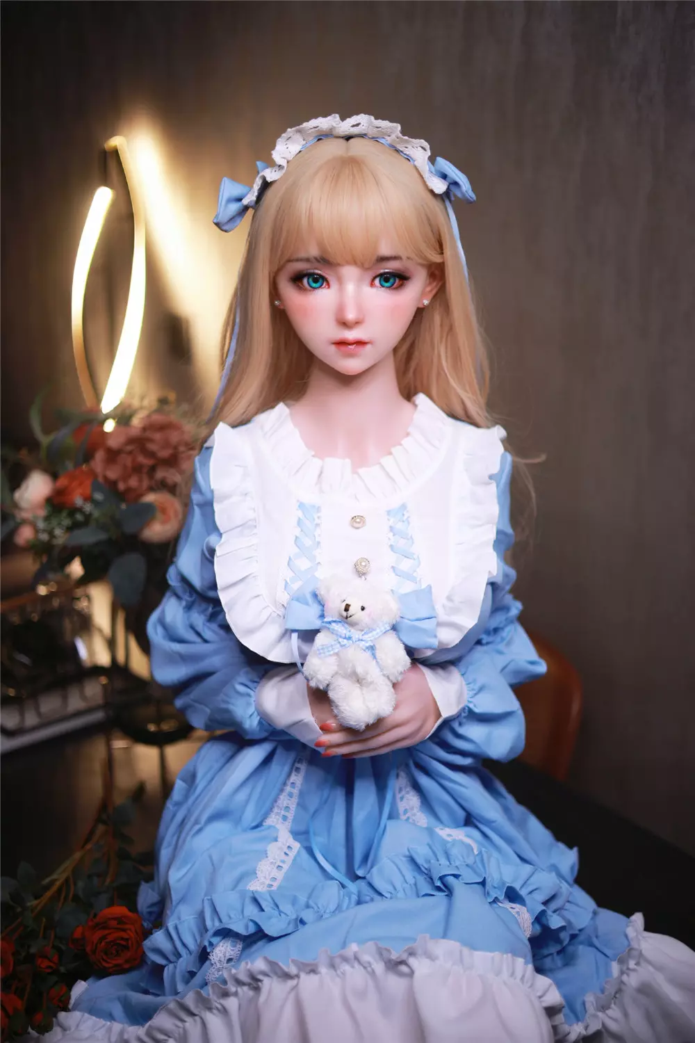 JY 161cm Silicone implanted hair Mili blone hair