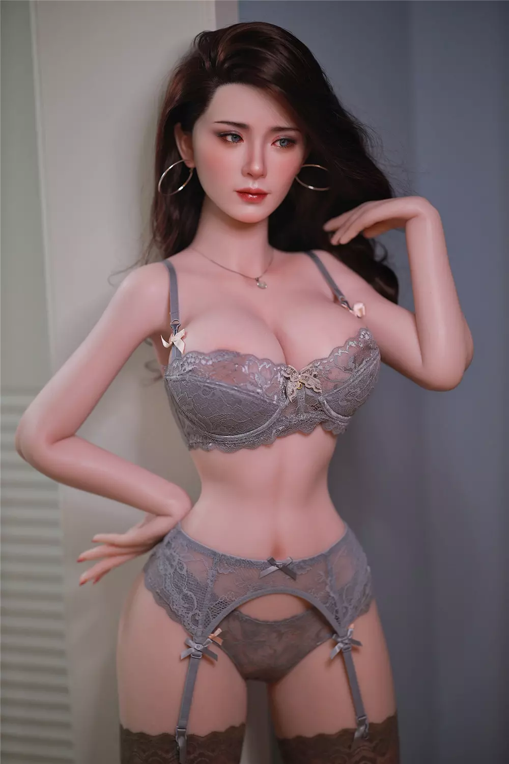 JY 161cm Silicone implanted black hair Zhen