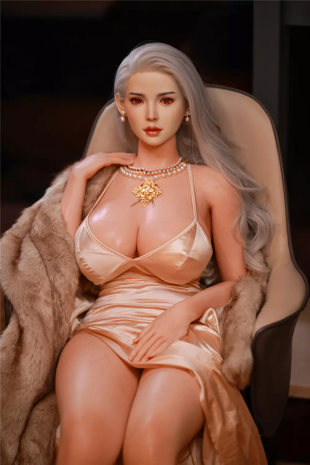 JY 162cm Silicone implanted hair Nanxi