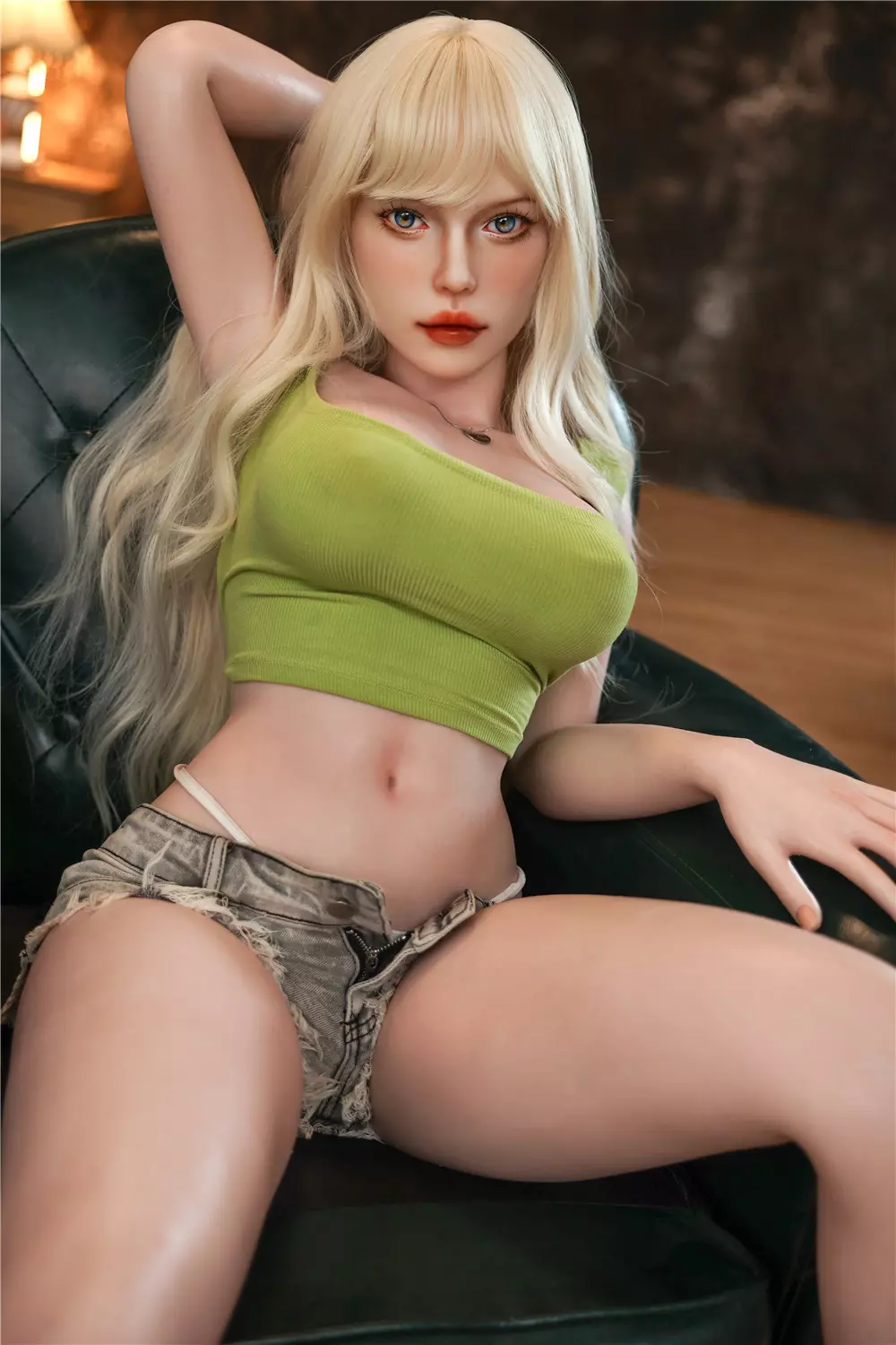 JY 163cm Silicone implanted hair sex doll Delia