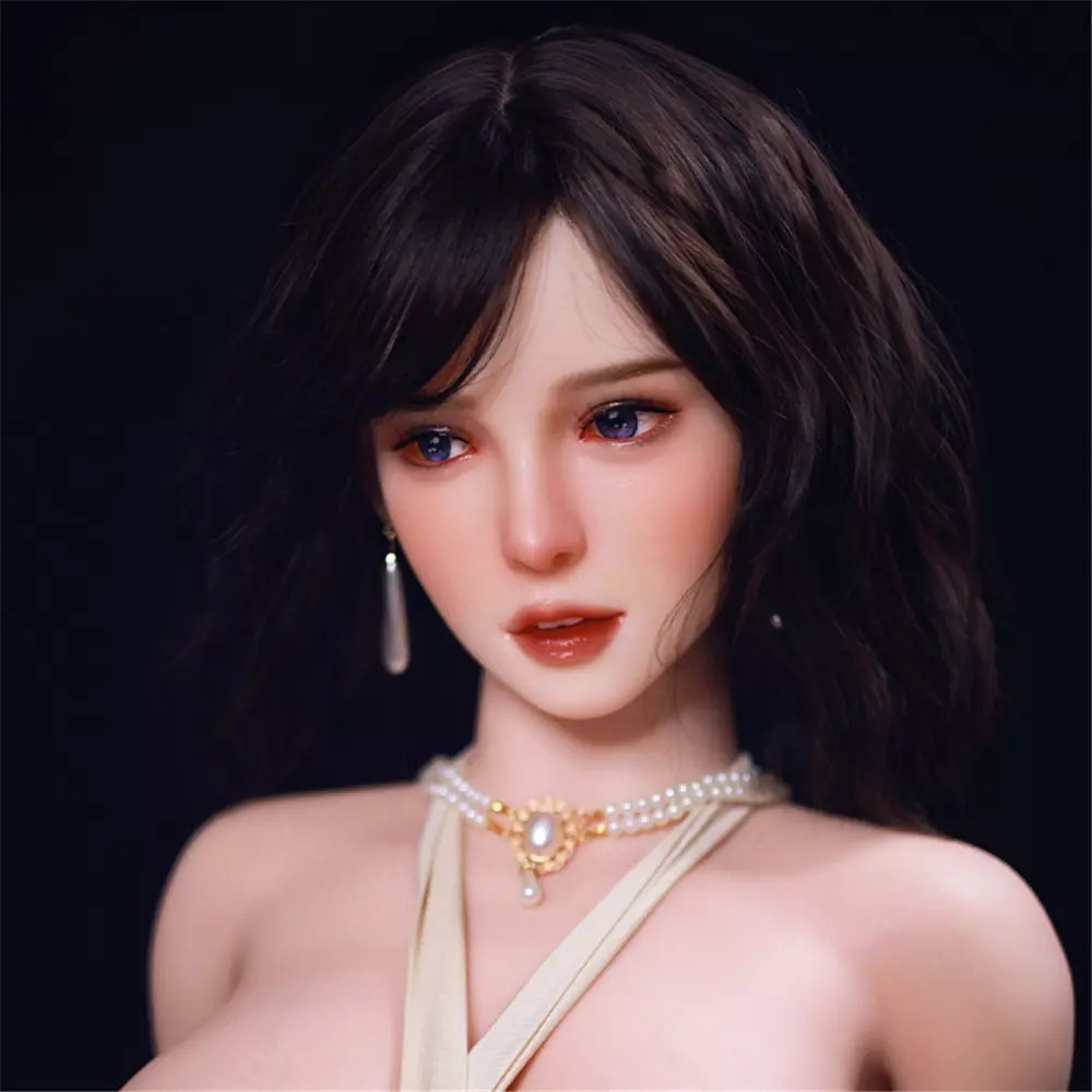 JY 163cm Silicone implanted hair sex doll Nacy black wig