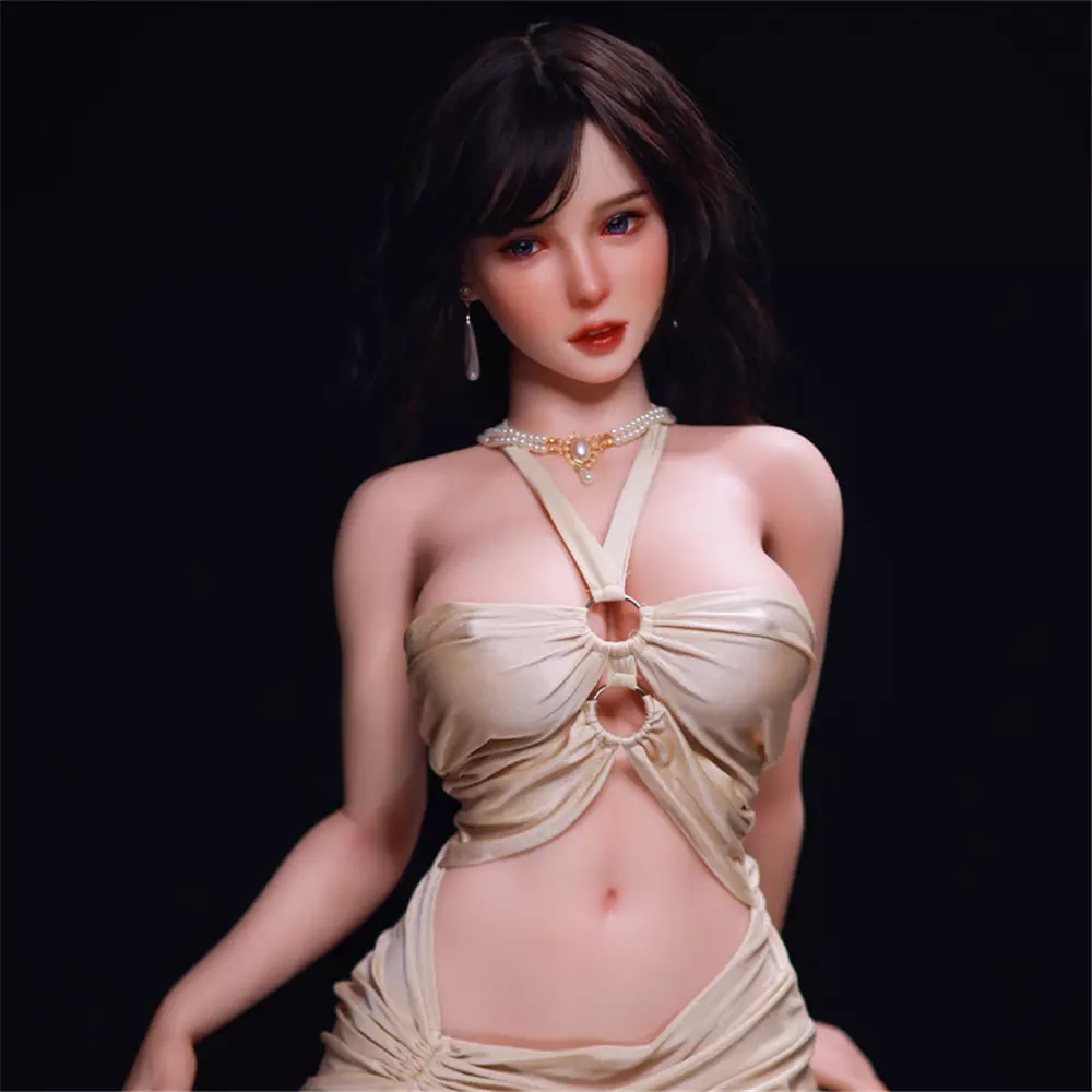 JY 163cm Silicone implanted hair sex doll Nacy black wig