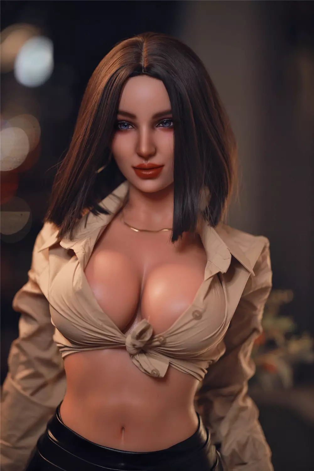 JY 163cm Silicone implanted hair sex doll Peng