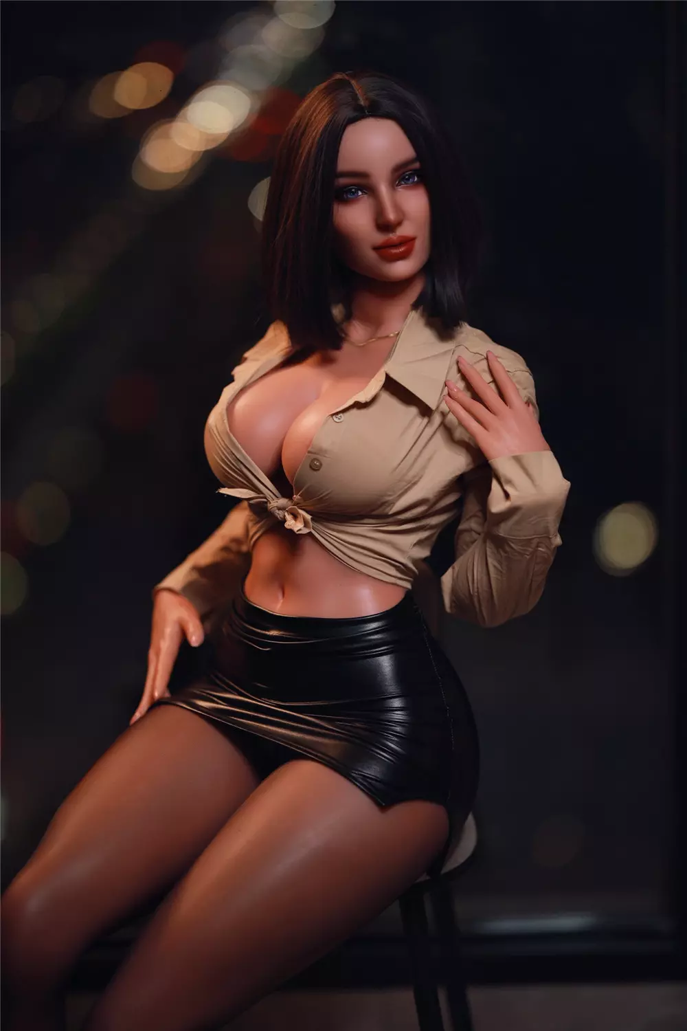 JY 163cm Silicone implanted hair sex doll Peng