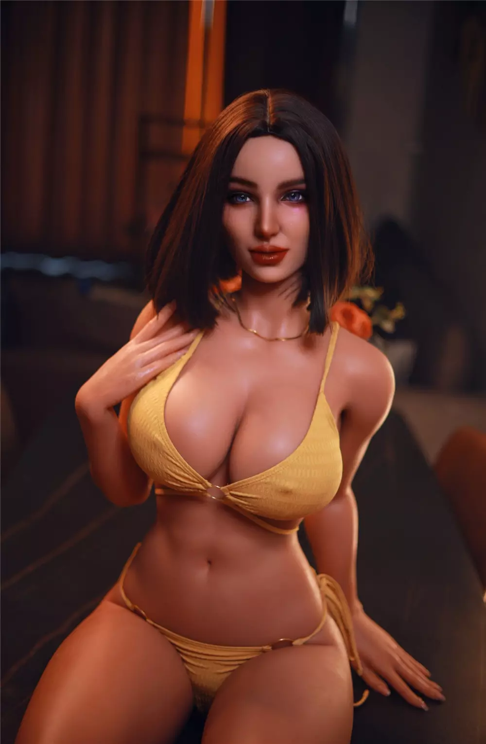 JY 163cm Silicone implanted hair sex doll Peng