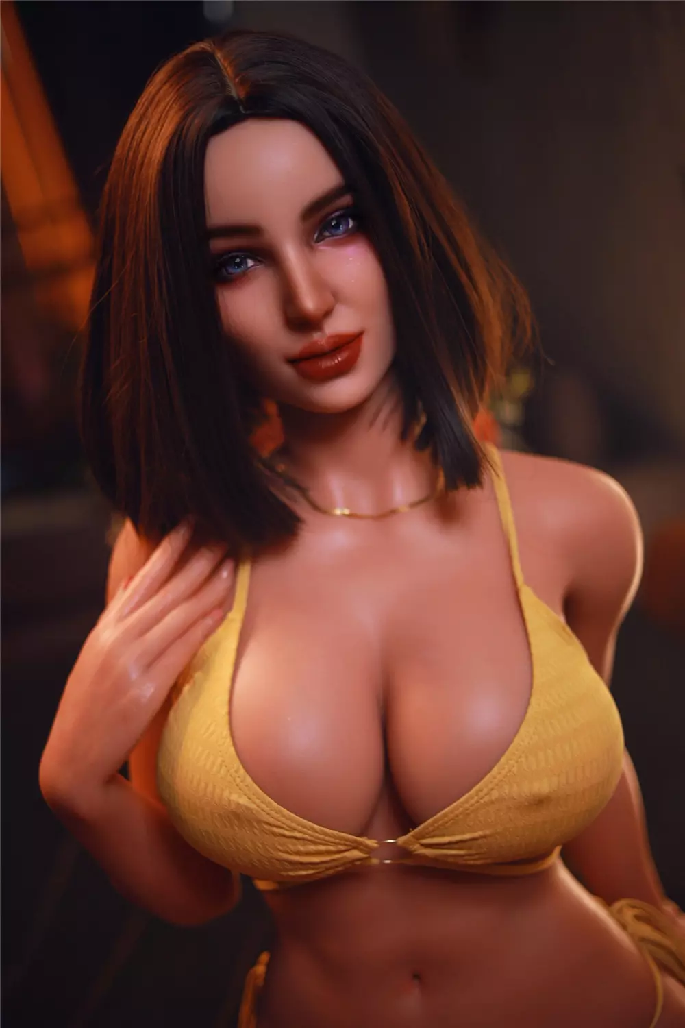 JY 163cm Silicone implanted hair sex doll Peng