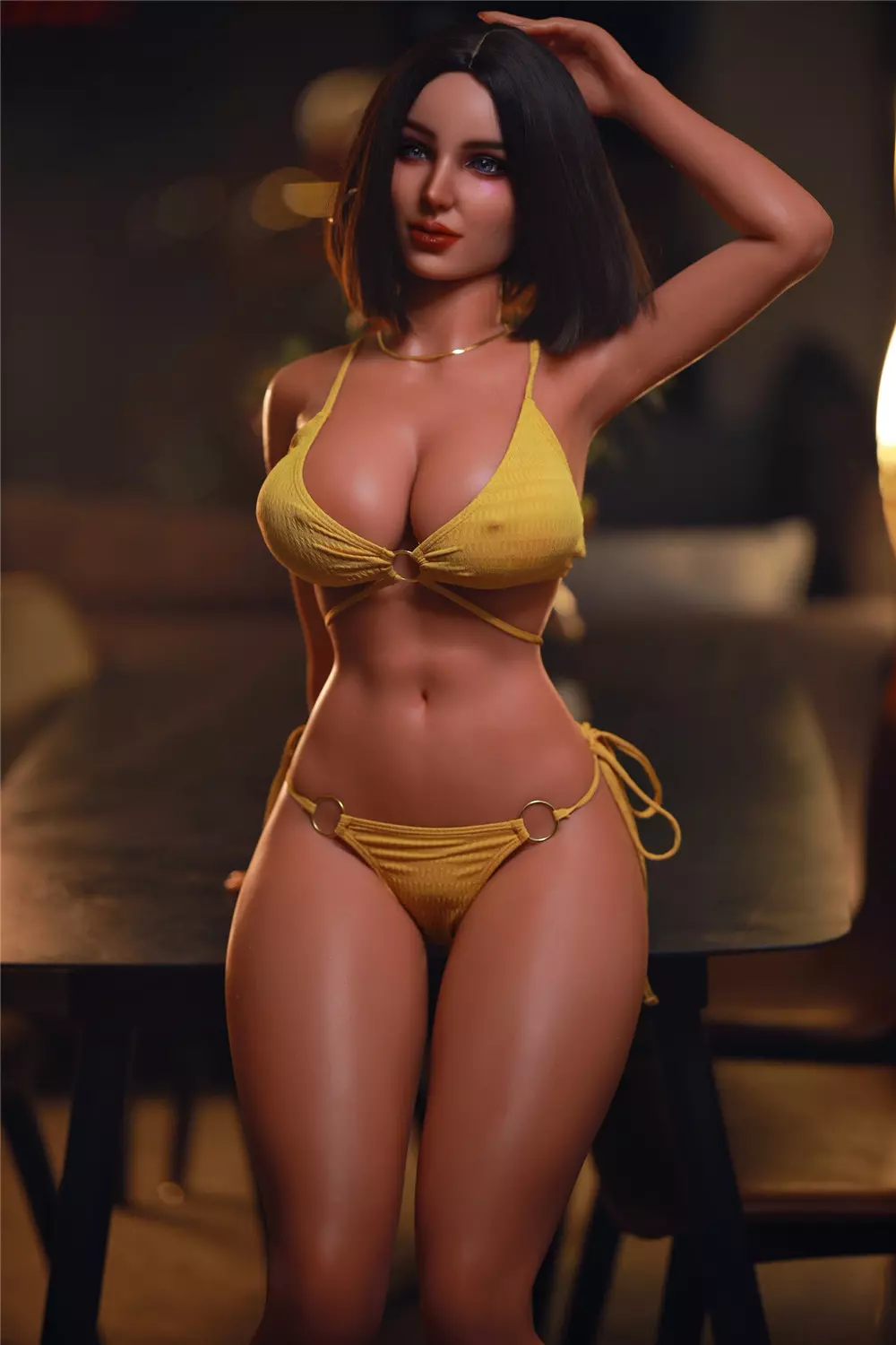 JY 163cm Silicone implanted hair sex doll Peng