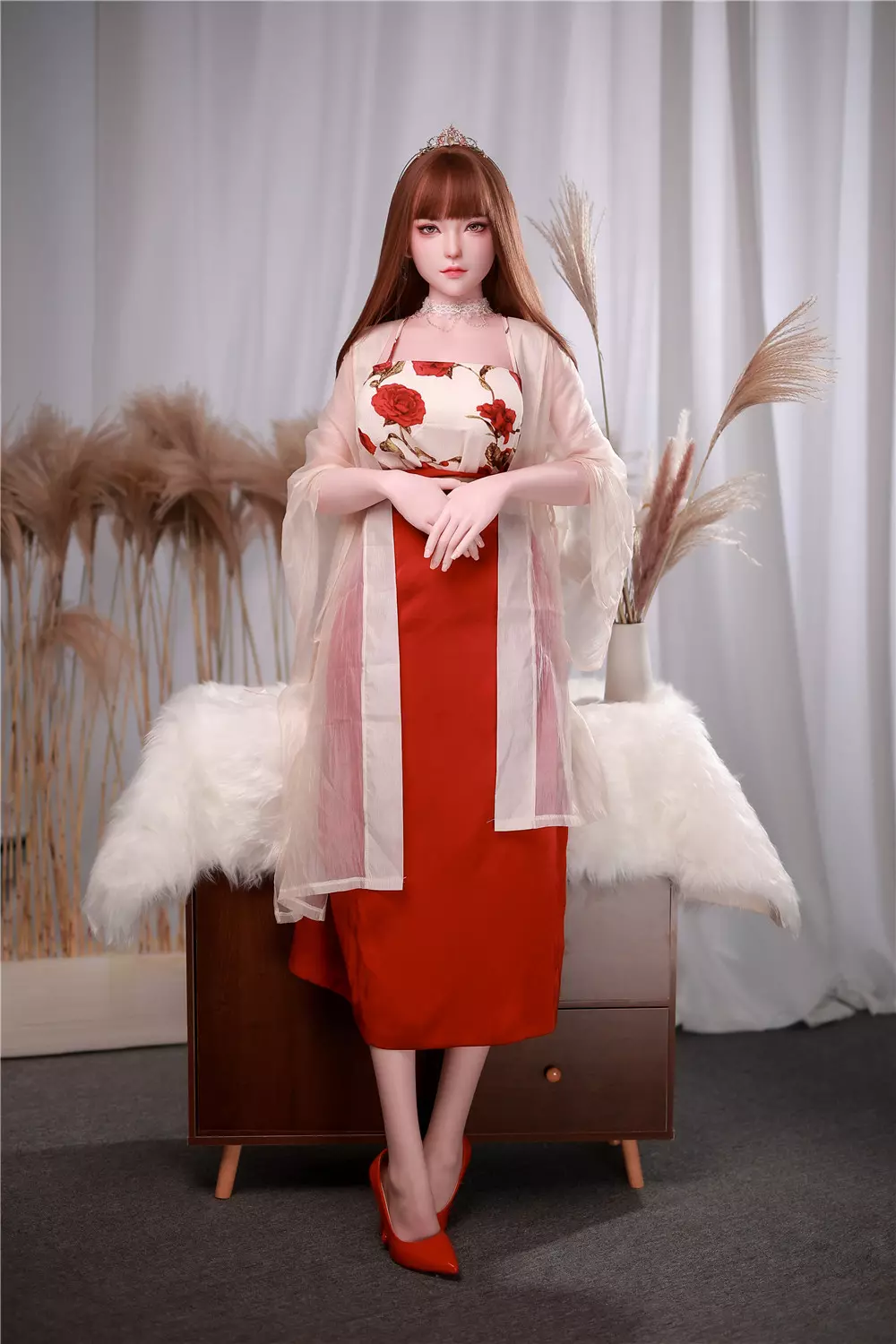 JY 163cm Silicone implanted hair sex doll MiTao