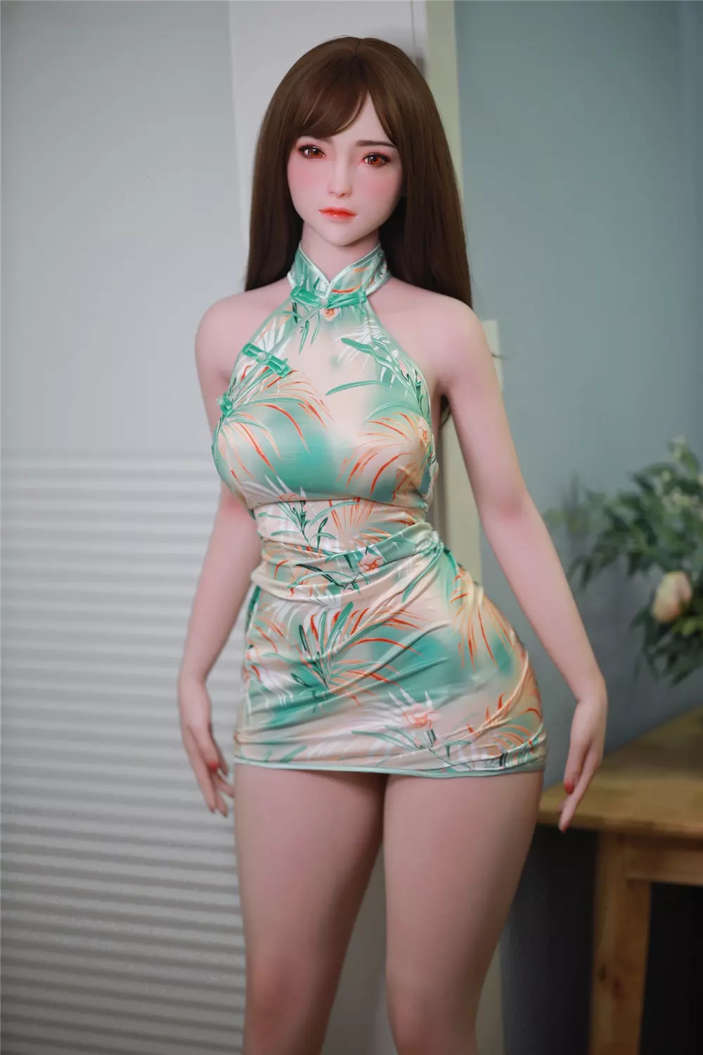 JY 168cm Silicone implanted hair Peaches