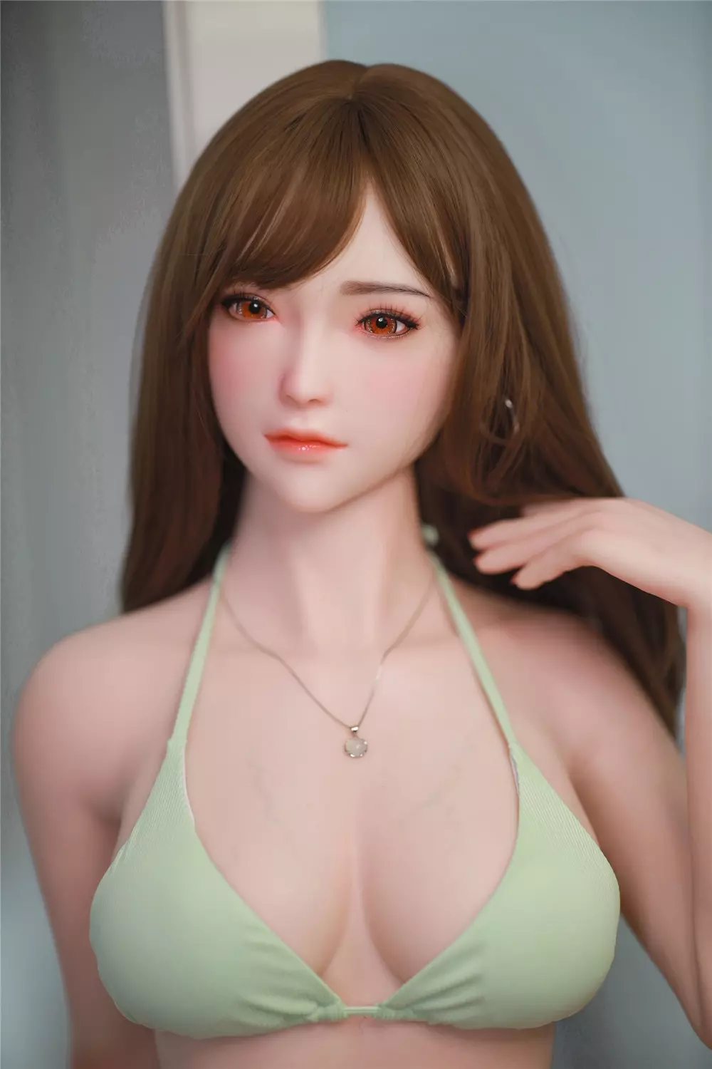 JY 168cm Silicone implanted hair Peaches