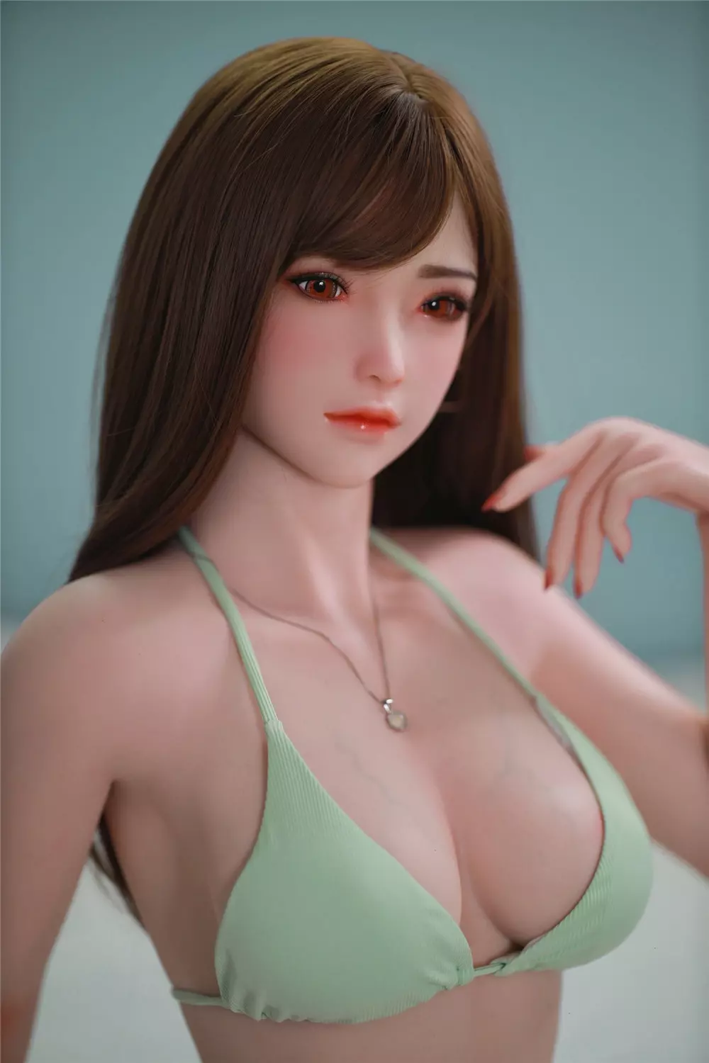 JY 168cm Silicone implanted hair Peaches