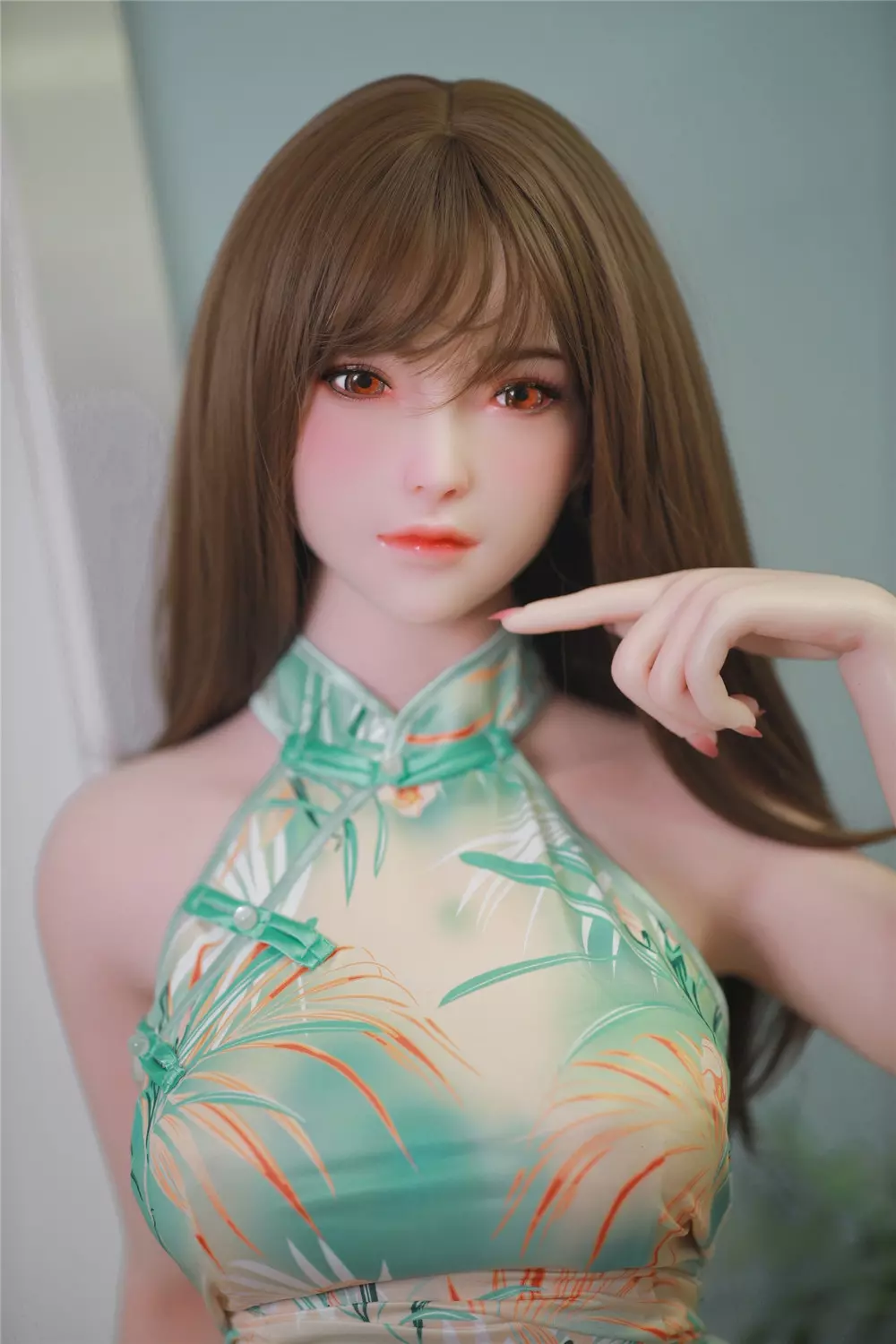 JY 168cm Silicone implanted hair Peaches