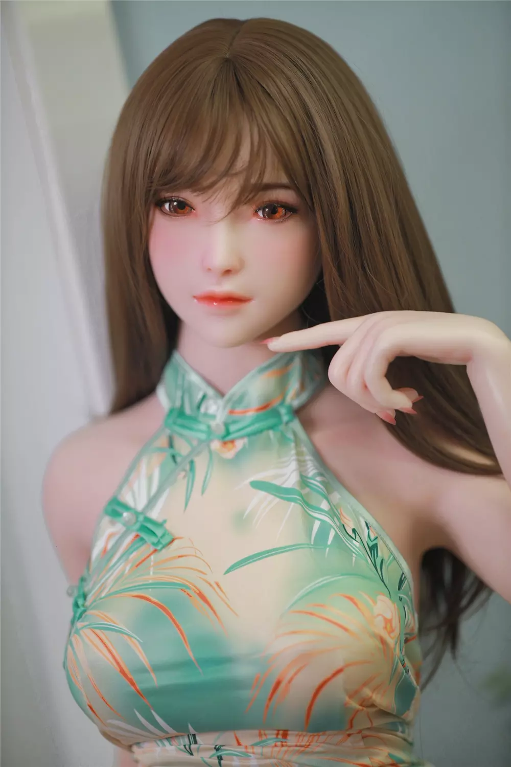 JY 168cm Silicone implanted hair Peaches