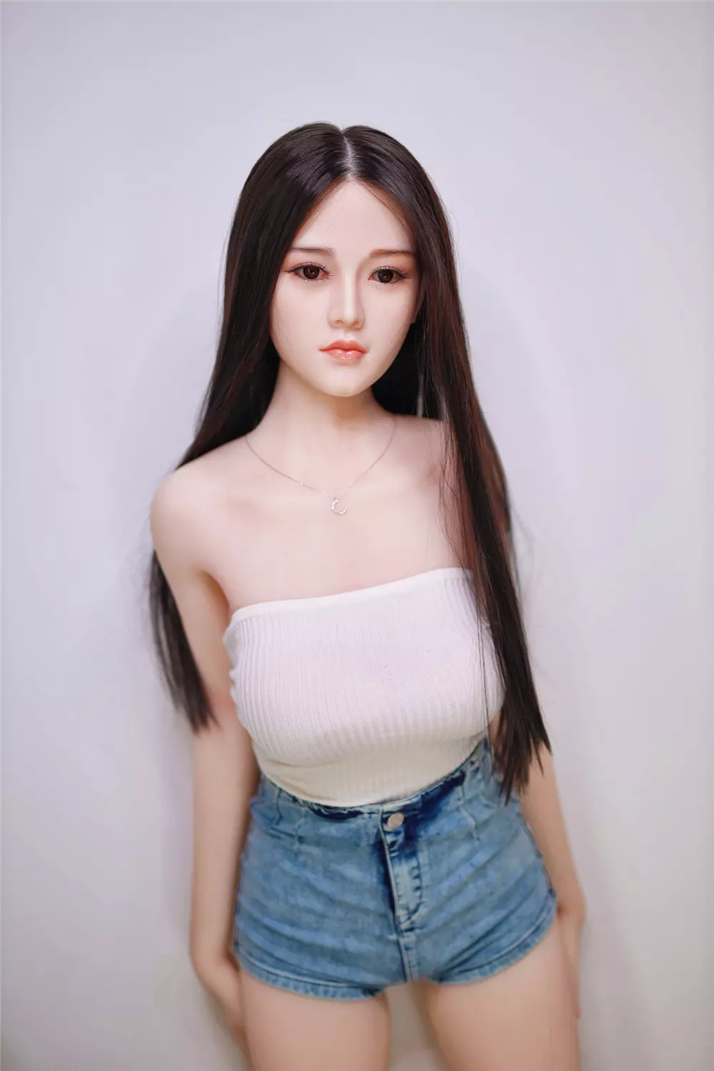 JY 157cm Silicone Head with TPE Body implanted hair Candy