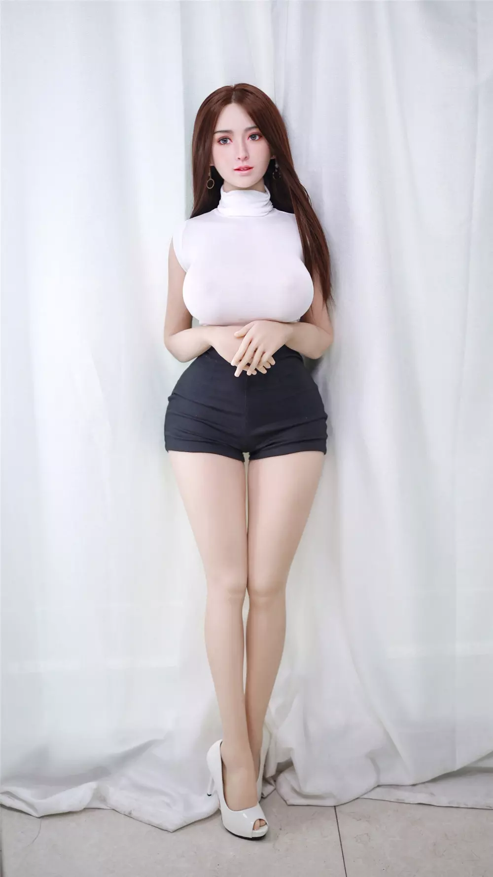 JY 157cm Silicone Head with TPE Body implanted hair XiaoMei