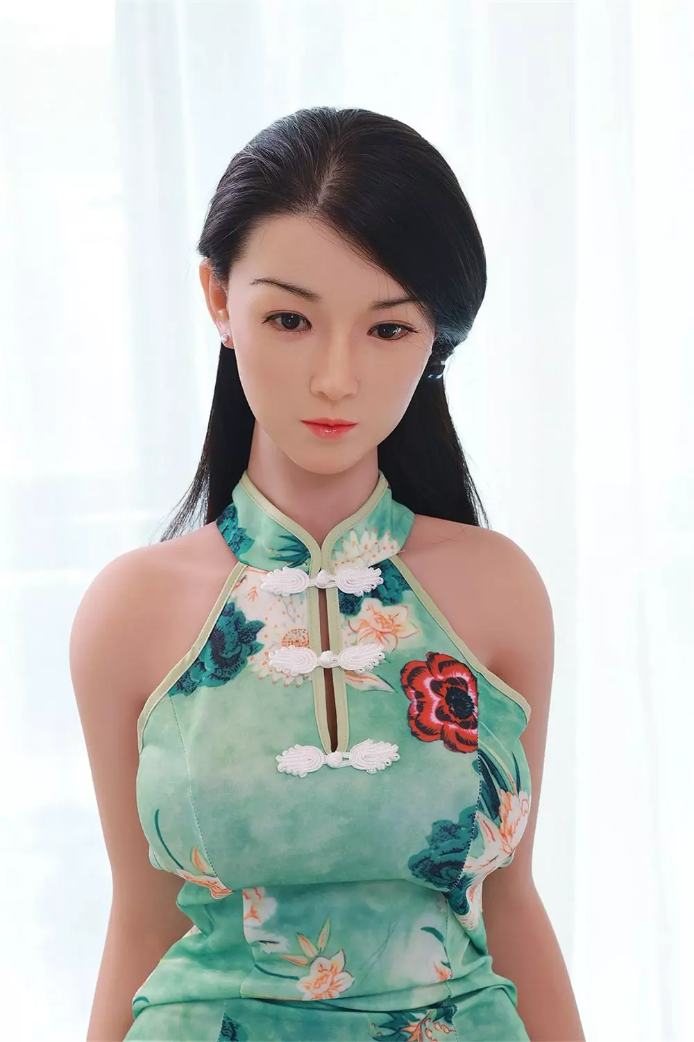 JY 157cm Silicone Head with TPE Body implanted hair XiaoRou