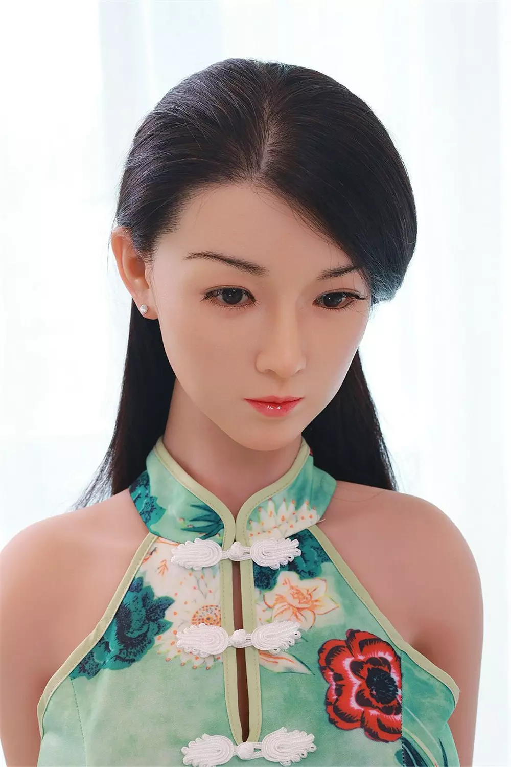 JY 157cm Silicone Head with TPE Body implanted hair XiaoRou