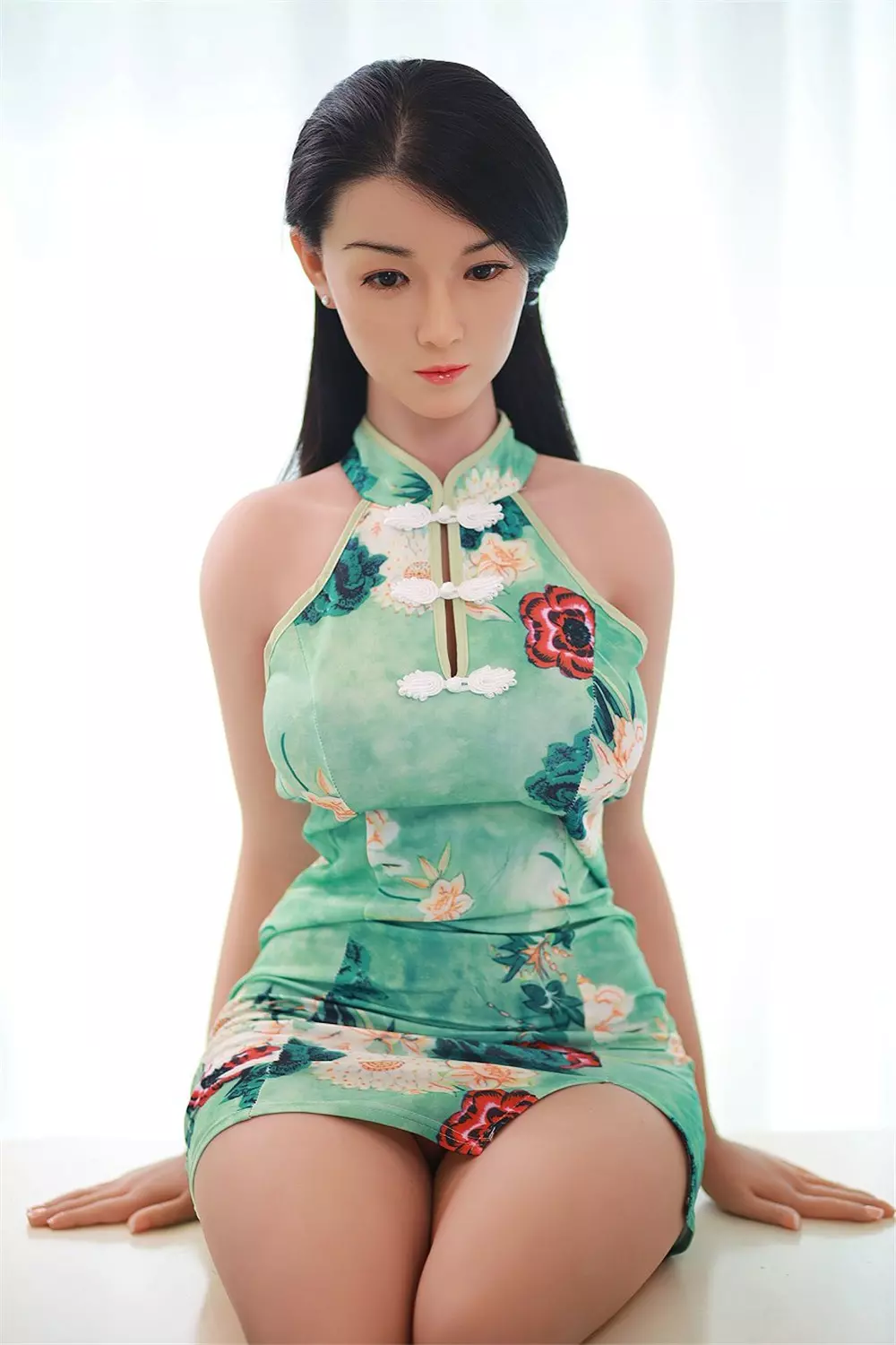 JY 157cm Silicone Head with TPE Body implanted hair XiaoRou