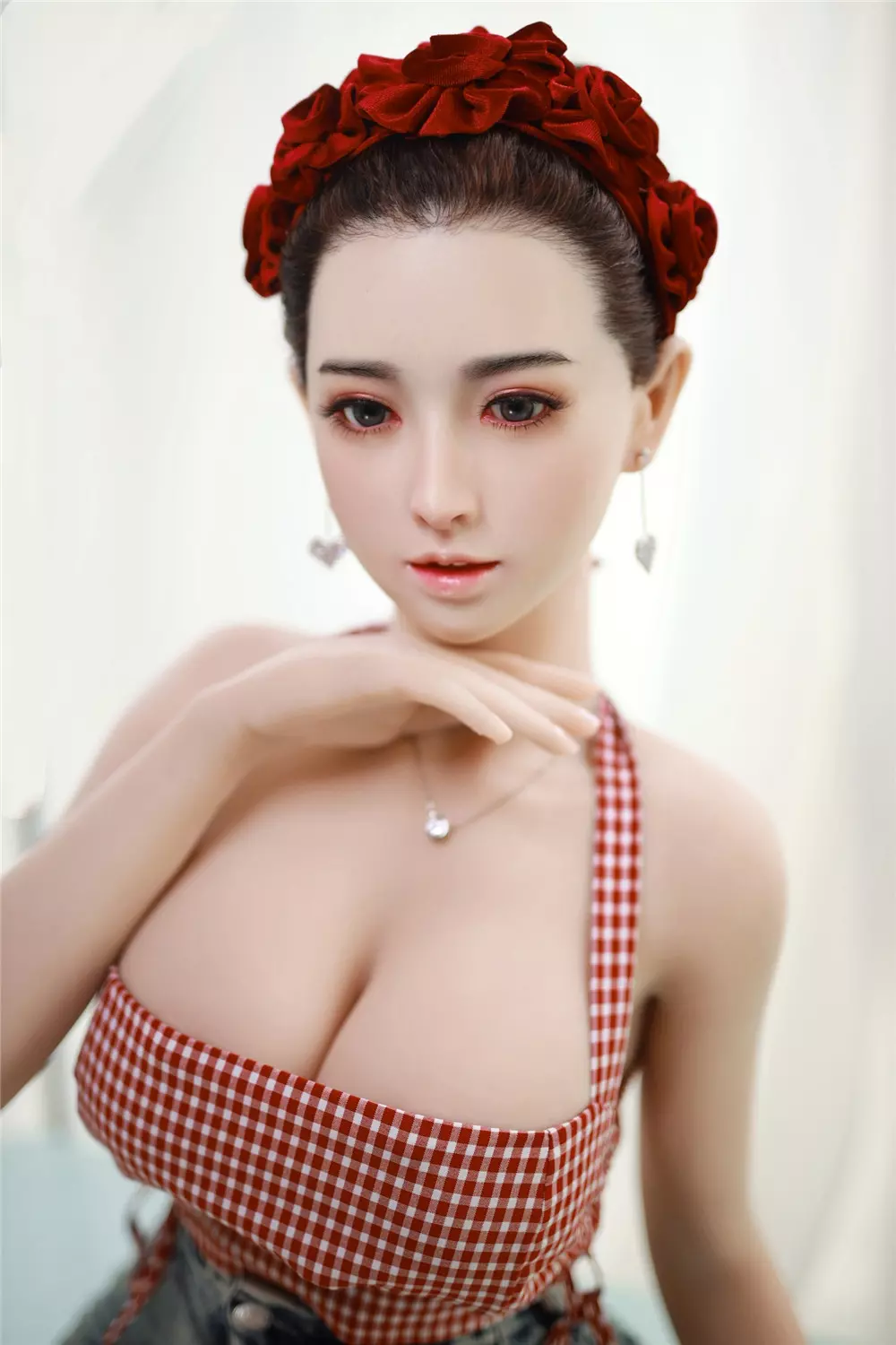 JY 157cm Silicone Head with TPE Body implanted hair Xiujie