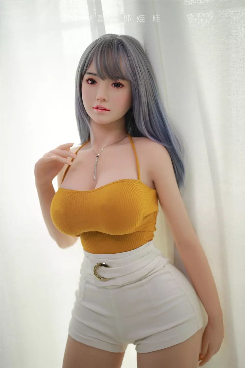 JY 157cm Silicone Head with TPE Body implanted hair YunShu