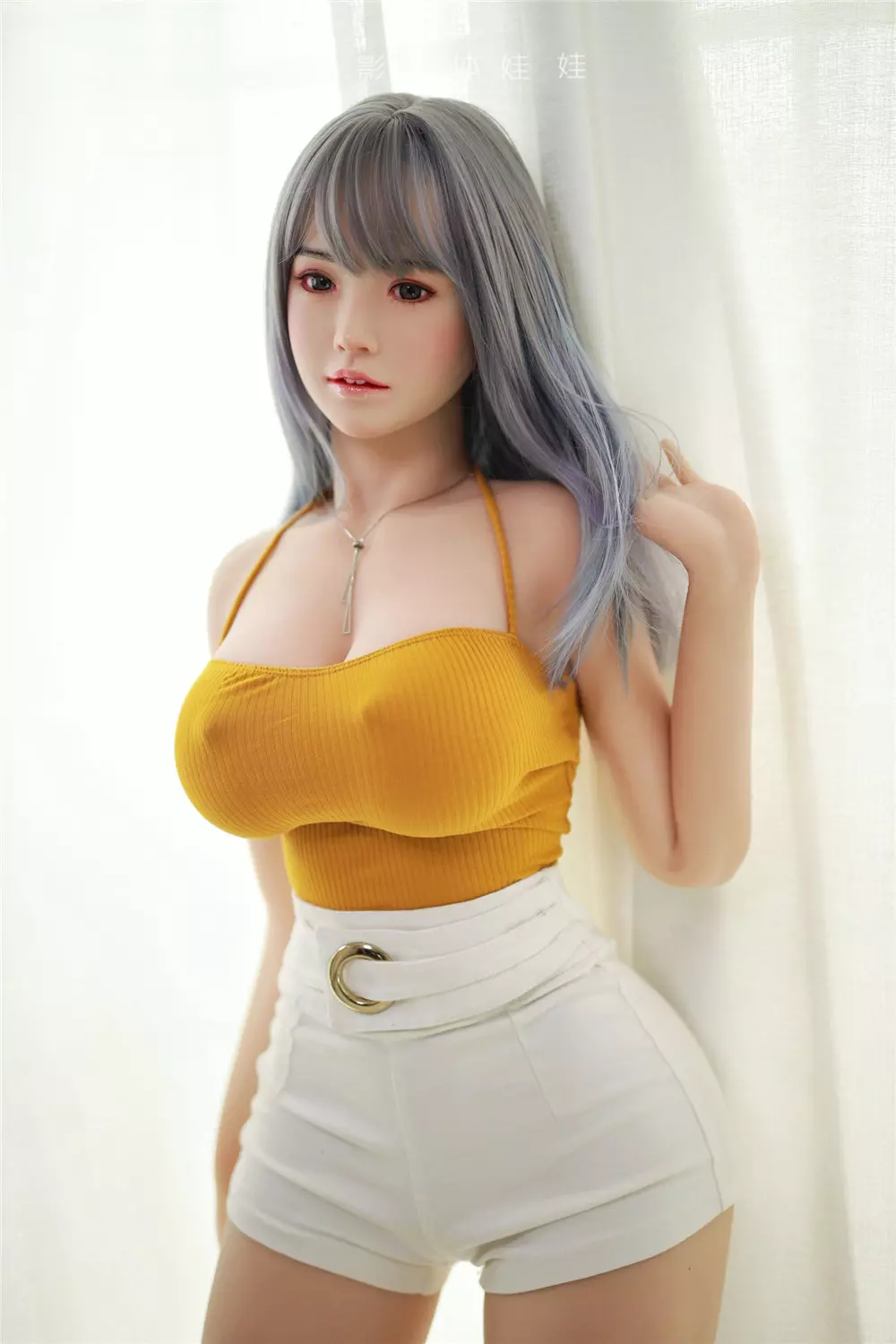 JY 157cm Silicone Head with TPE Body implanted hair YunShu