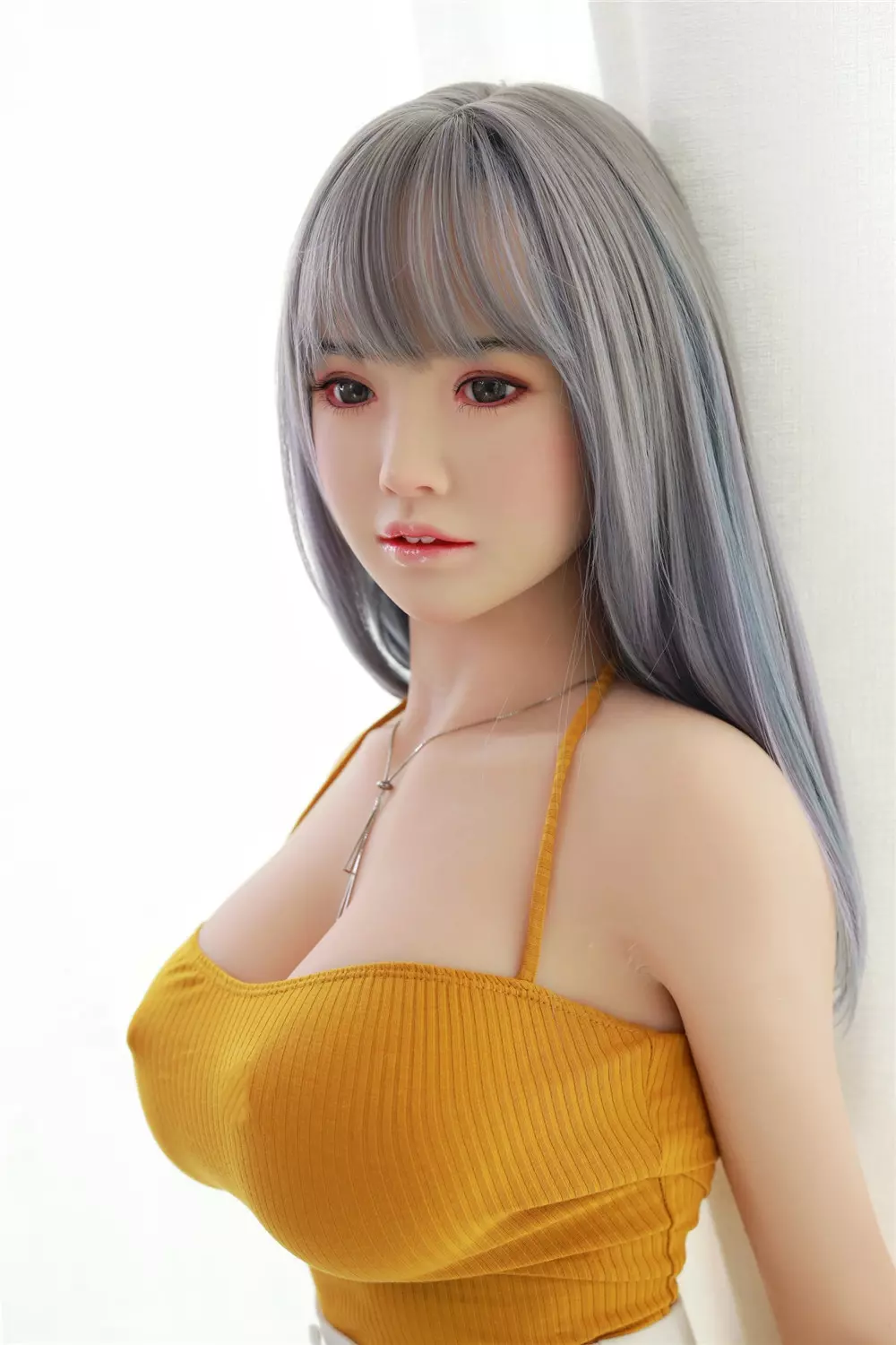 JY 157cm Silicone Head with TPE Body implanted hair YunShu